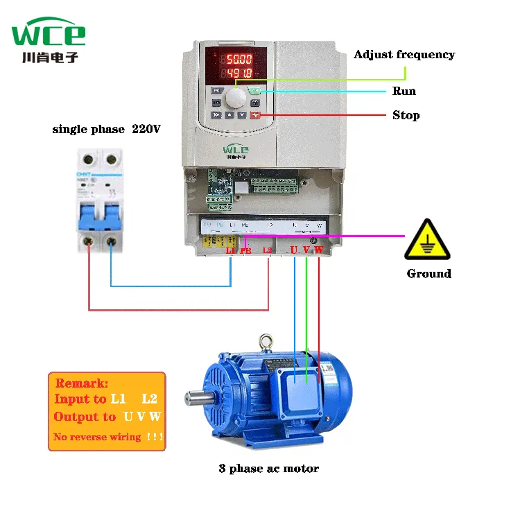 Single Phase Input VFD for AC Motor